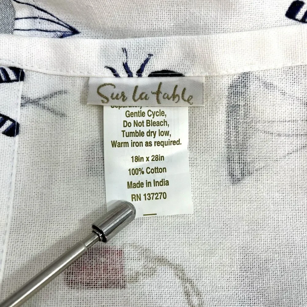 Nautical Linen Napkins Set of 3 Cotton 18x28